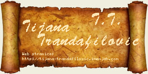 Tijana Trandafilović vizit kartica